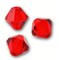 100pcs Authentic Preciosa 4mm (0.16 Inch) Small Faceted Bicone Crystal Loose Beads Light Siam Red Compatible with Swarovski 5301/5328 for DIY Jewelry Making Pre-B406
